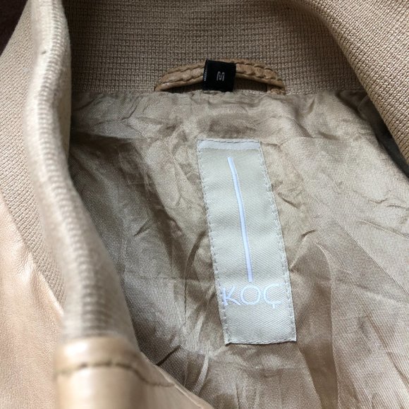 KOC Tan Lightweight Leather Jacket - Picture 4 of 8